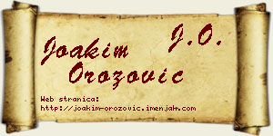 Joakim Orozović vizit kartica